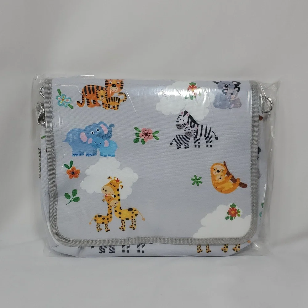 4 Nature Diaper Clutch Bag, Small and Cute Baby Bag for Mom (Animal World)